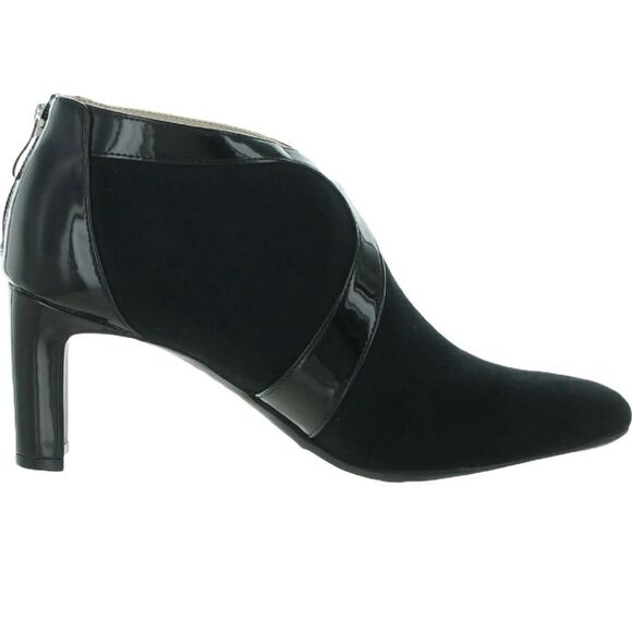 New Lifestride Women's Glamour Booties Black booties Slip-on Round toe Size 10 - Picture 1 of 4